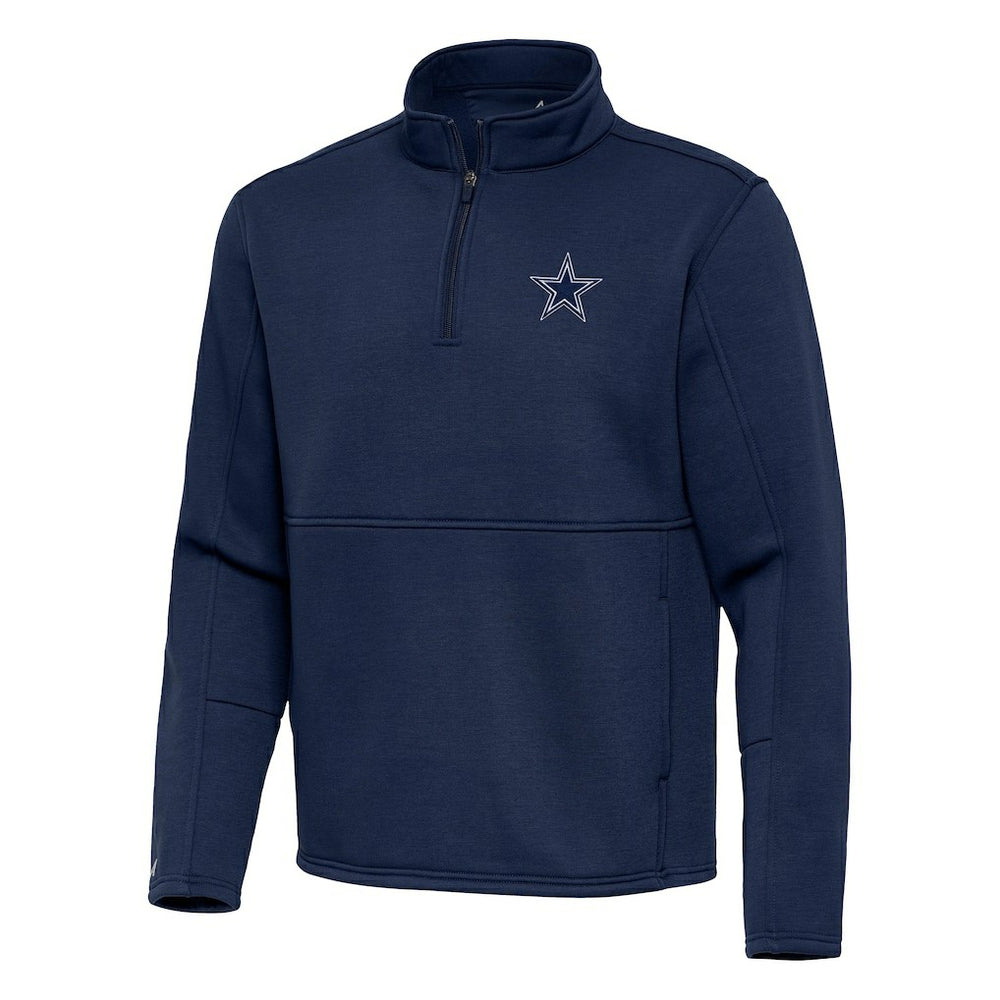 Dallas Cowboys Antigua Twist Quarter-Zip Pullover Jacket Navy