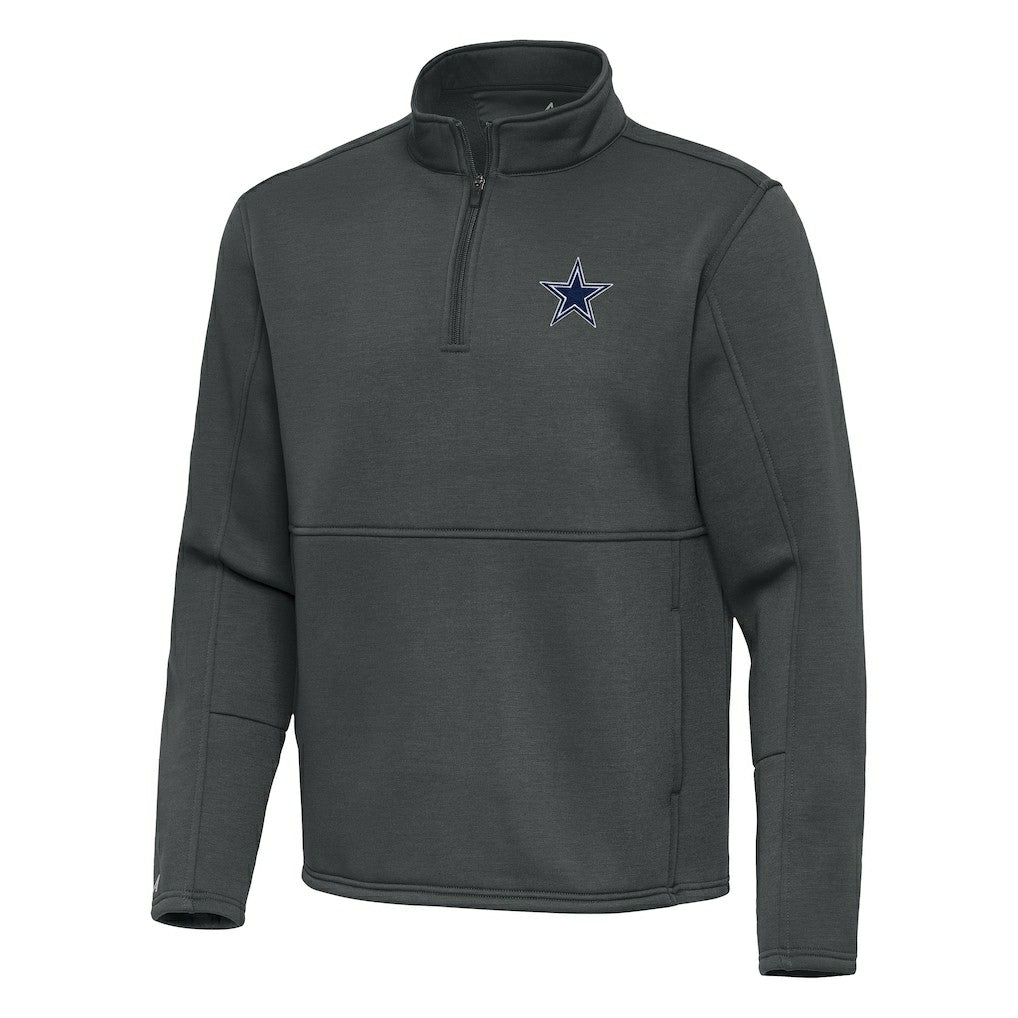 Dallas Cowboys Antigua Twist Quarter-Zip Pullover Jacket Pewter