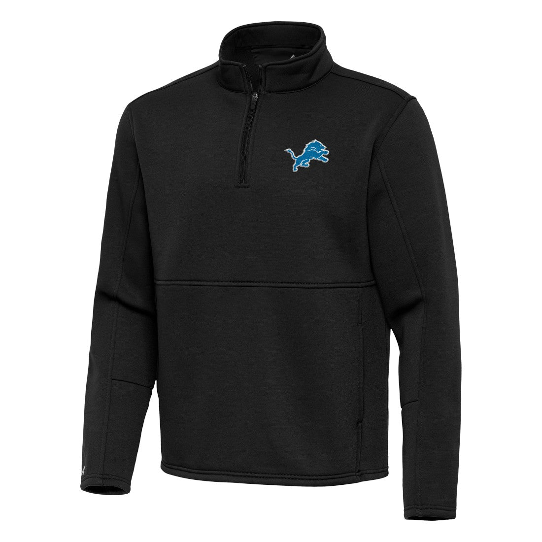Detroit Lions Antigua Twist Quarter-Zip Pullover Jacket Black