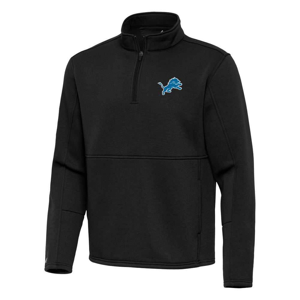 Detroit Lions Antigua Twist Quarter-Zip Pullover Jacket Black