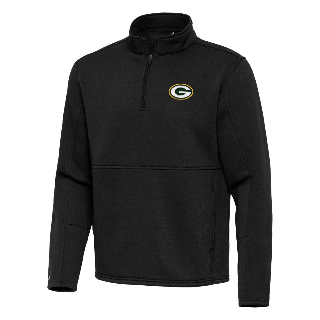 Green Bay Packers Antigua Twist Quarter-Zip Pullover Jacket Black