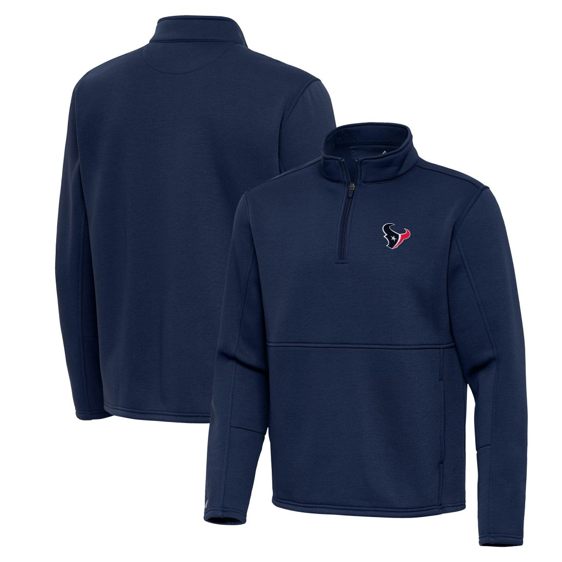Houston Texans Antigua Twist Quarter-Zip Pullover Jacket Navy