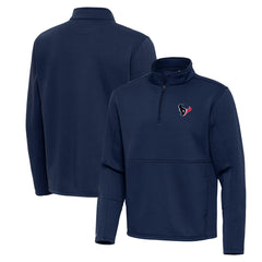 Houston Texans Antigua Twist Quarter-Zip Pullover Jacket Navy