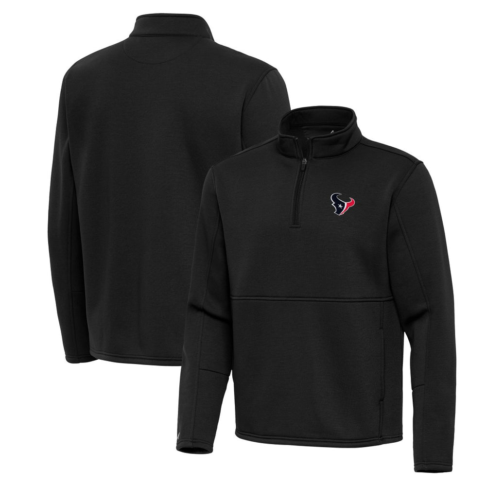 Houston Texans Antigua Twist Quarter-Zip Pullover Jacket Black
