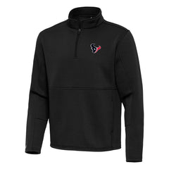Houston Texans Antigua Twist Quarter-Zip Pullover Jacket Black