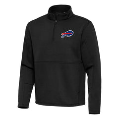 Buffalo Bills Antigua Twist Quarter-Zip Pullover Jacket Black