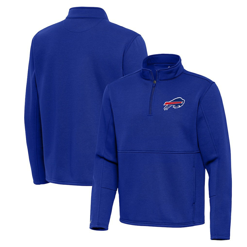 Buffalo Bills Antigua Twist Quarter-Zip Pullover Jacket Royal