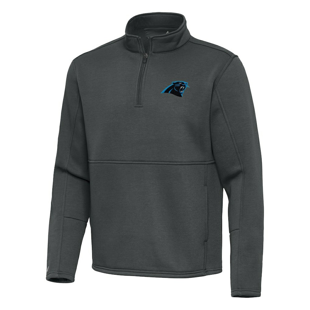 Carolina Panthers Antigua Twist Quarter-Zip Pullover Jacket Pewter