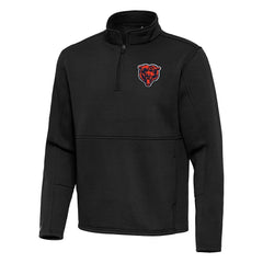 Chicago Bears Antigua Twist Quarter-Zip Pullover Jacket Black