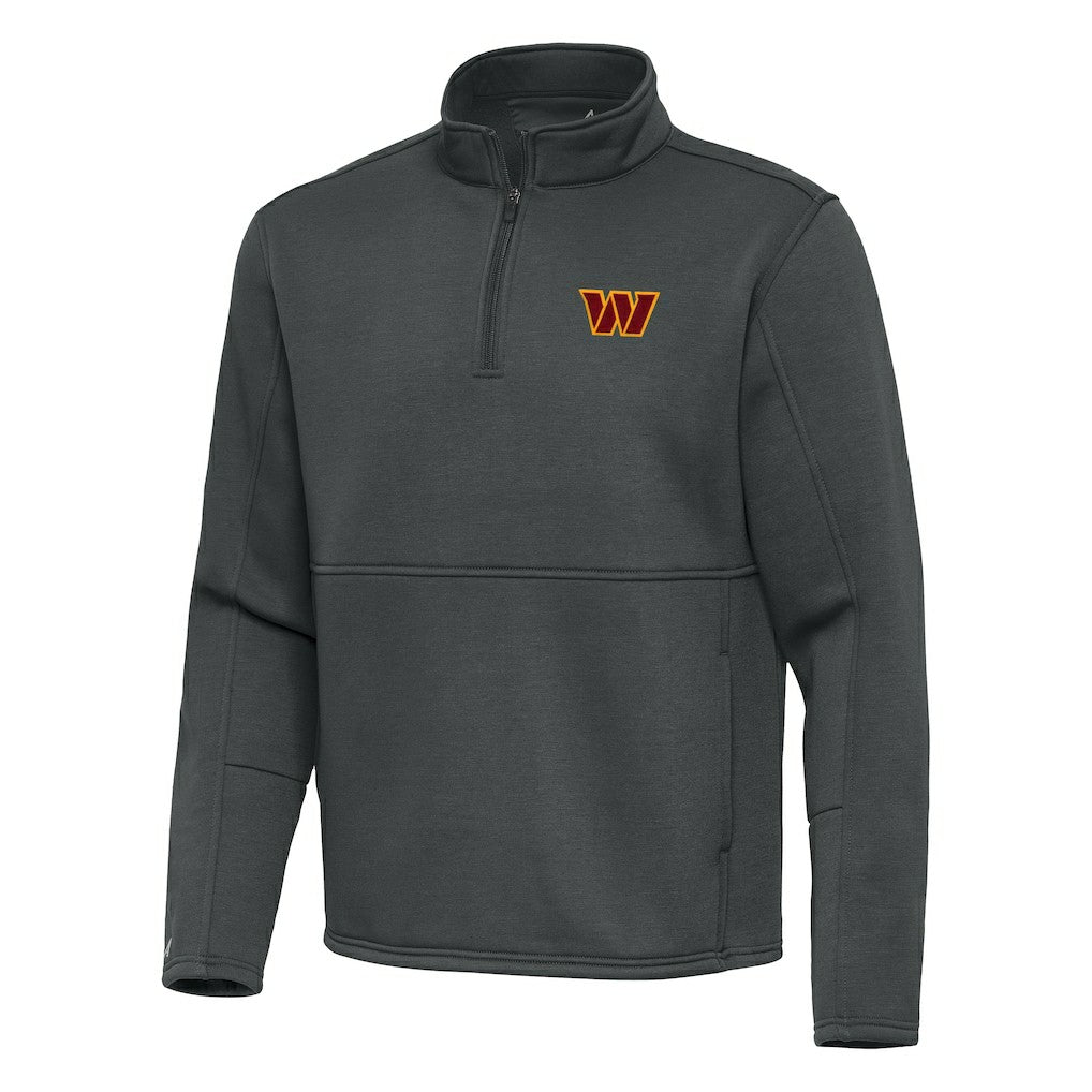 Washington Commanders Antigua Twist Quarter-Zip Pullover Jacket Pewter