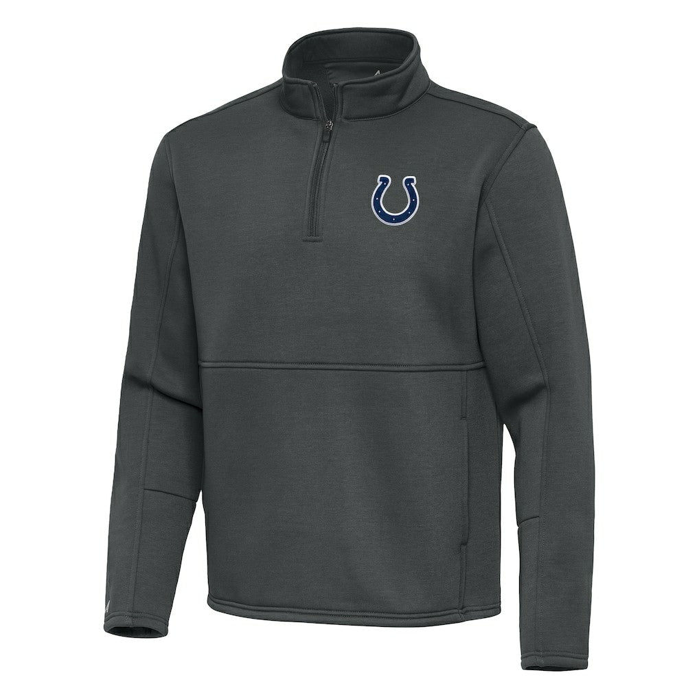 Indianapolis Colts Antigua Twist Quarter-Zip Pullover Jacket Pewter
