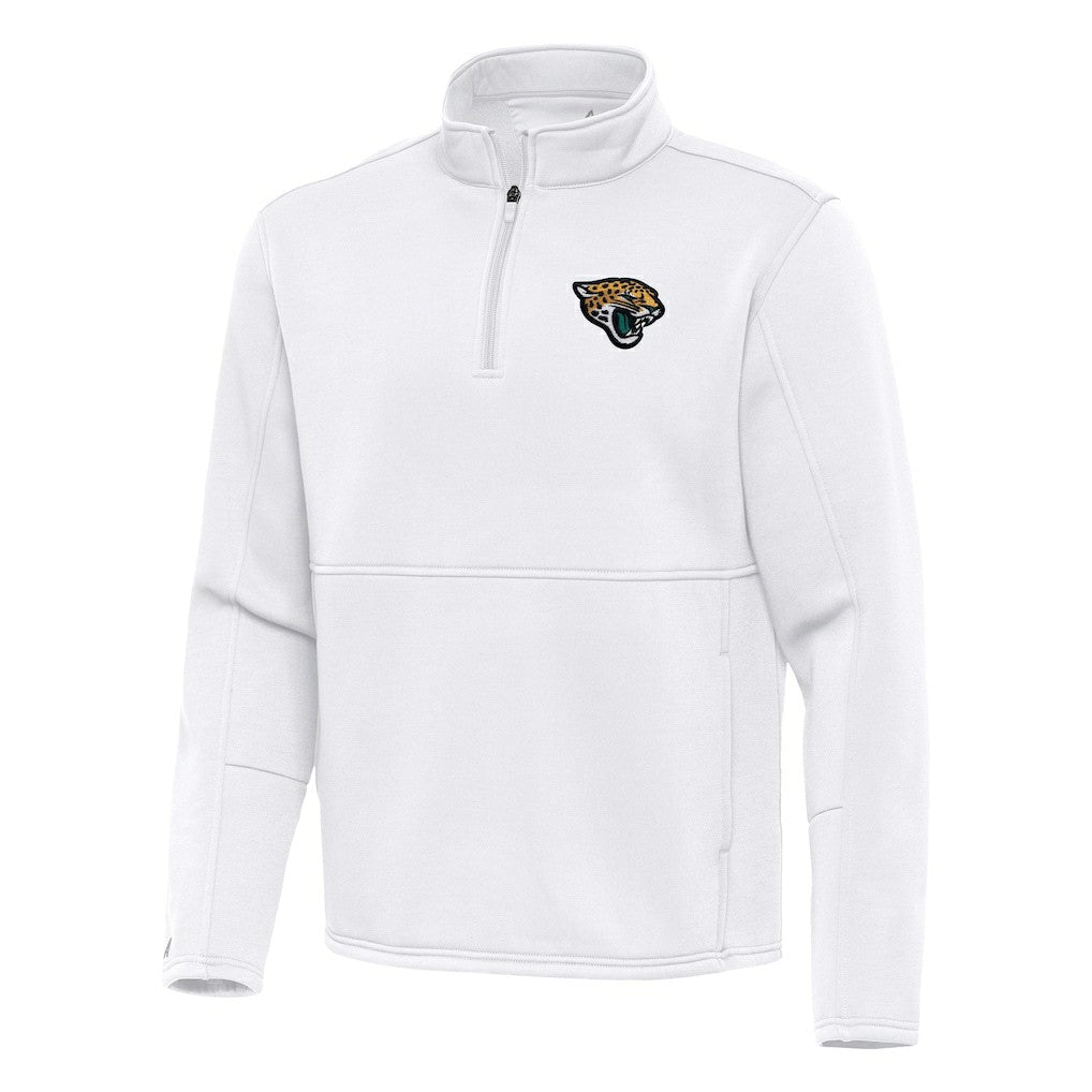 Jacksonville Jaguars Antigua Twist Quarter-Zip Pullover Jacket White
