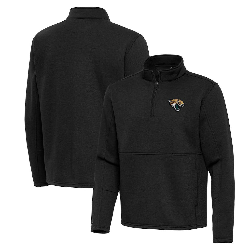 Jacksonville Jaguars Antigua Twist Quarter-Zip Pullover Jacket Black