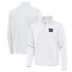 New York Giants Antigua Twist Quarter-Zip Pullover Jacket White