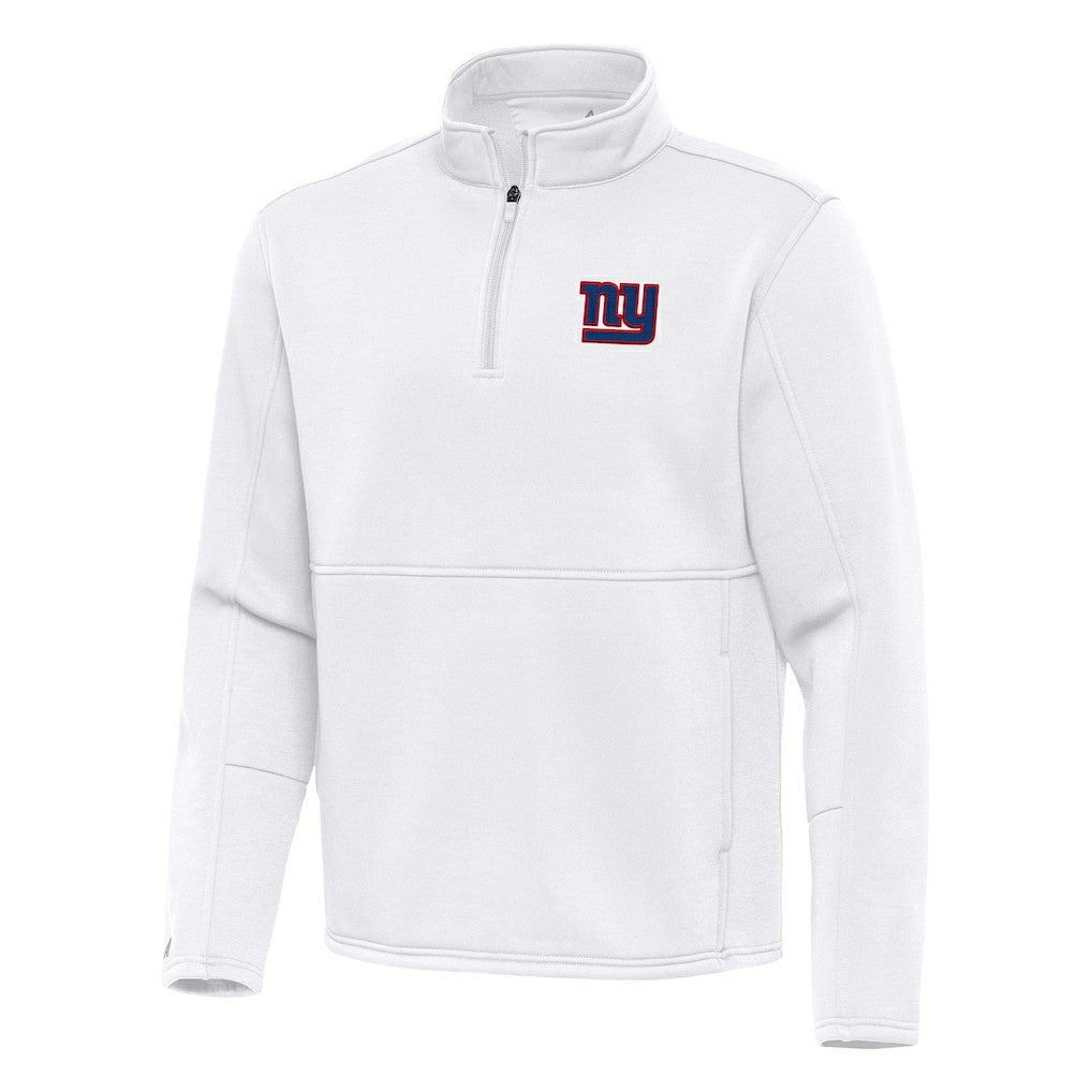 New York Giants Antigua Twist Quarter-Zip Pullover Jacket White