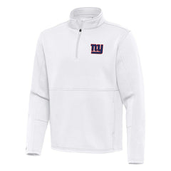 New York Giants Antigua Twist Quarter-Zip Pullover Jacket White