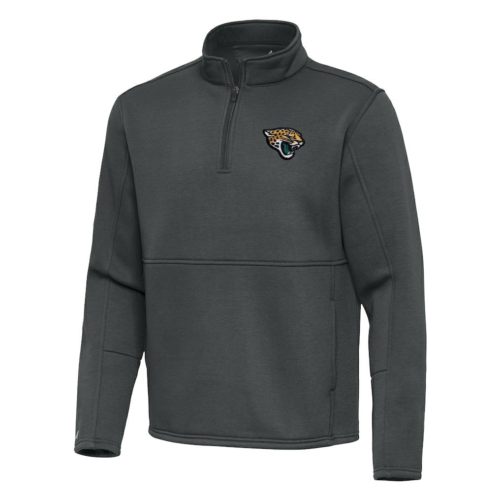 Jacksonville Jaguars Antigua Twist Quarter-Zip Pullover Jacket Pewter