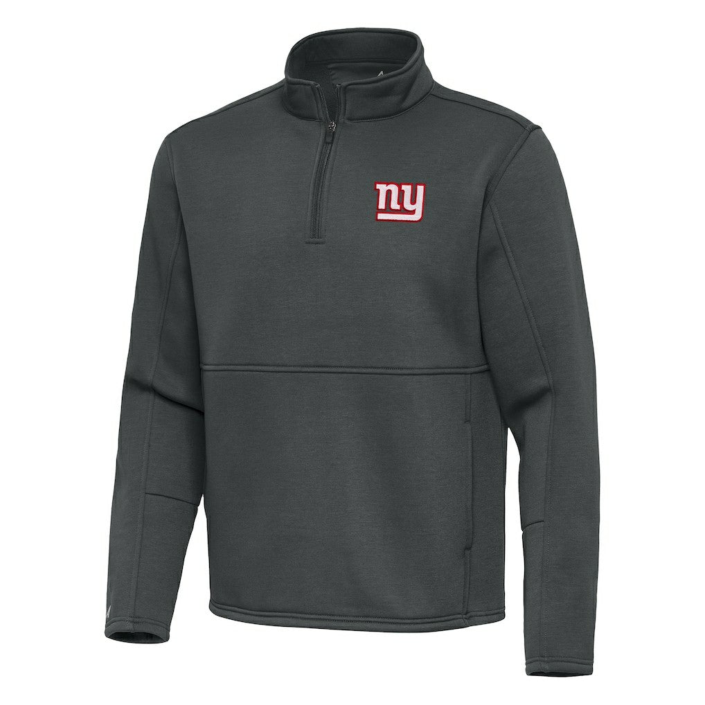 New York Giants Antigua Twist Quarter-Zip Pullover Jacket Pewter