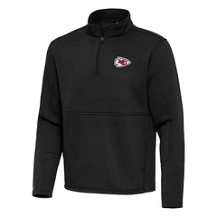 Kansas City Chiefs Antigua Twist Quarter-Zip Pullover Jacket Black