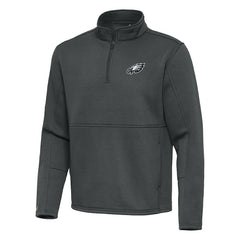 Philadelphia Eagles Antigua Twist Quarter-Zip Pullover Jacket Pewter
