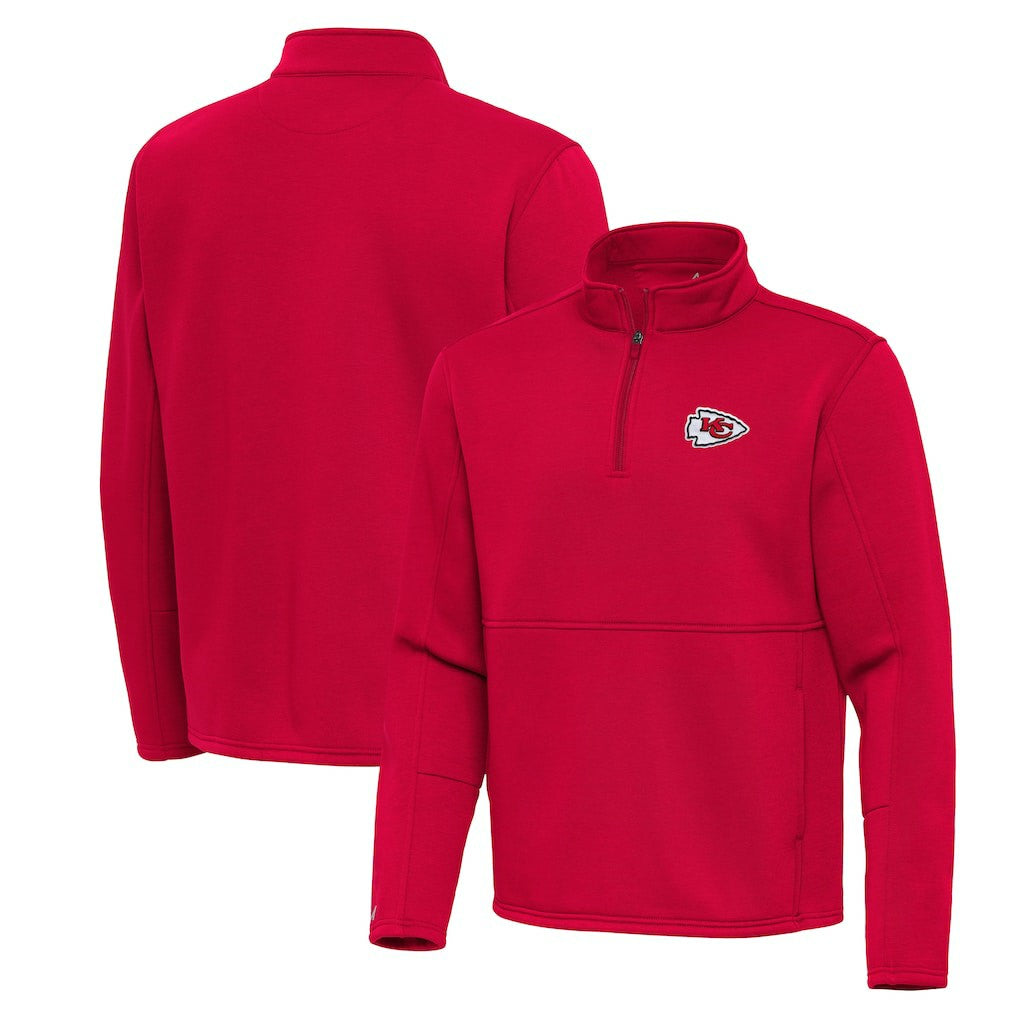 Kansas City Chiefs Antigua Twist Quarter-Zip Pullover Jacket Red