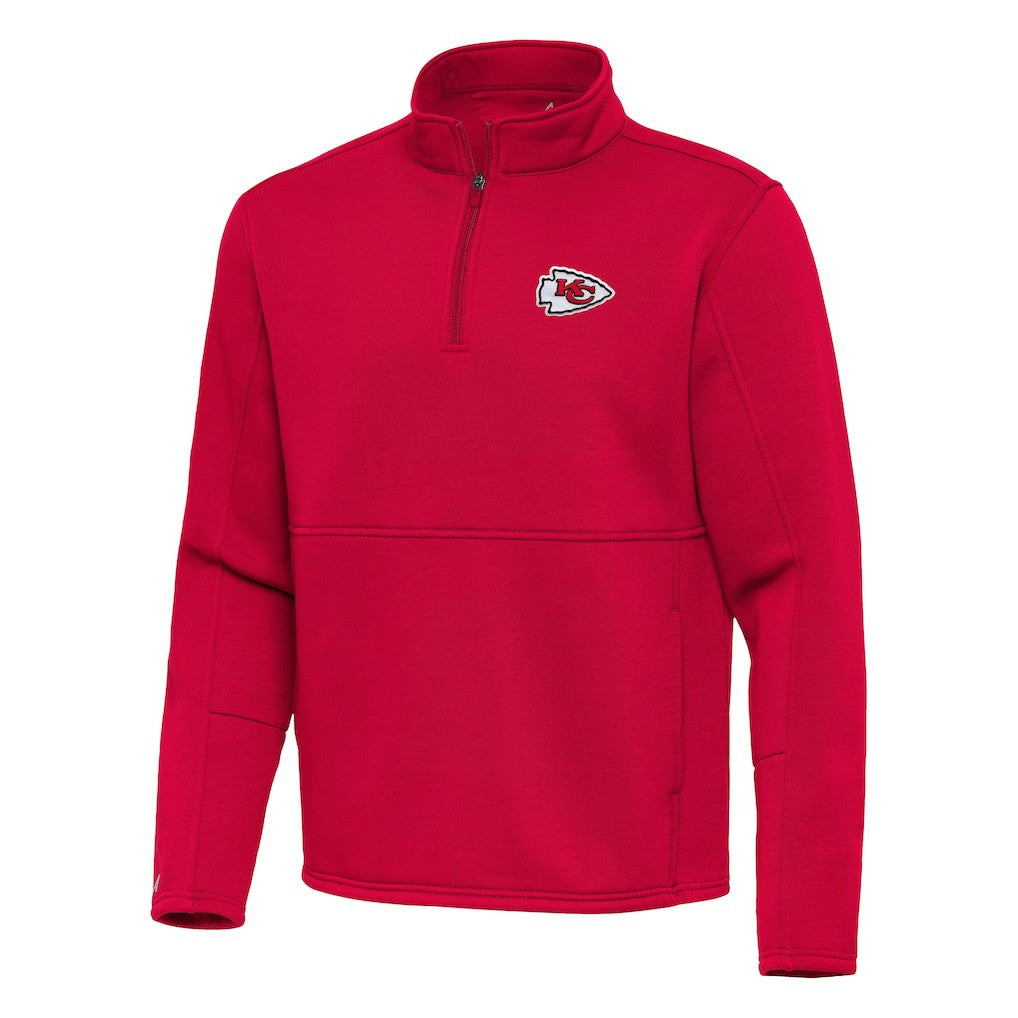 Kansas City Chiefs Antigua Twist Quarter-Zip Pullover Jacket Red
