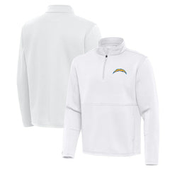 Los Angeles Chargers Antigua Twist Quarter-Zip Pullover Jacket White