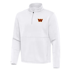 Washington Commanders Antigua Twist Quarter-Zip Pullover Jacket White