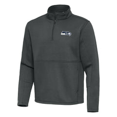 Seattle Seahawks Antigua Twist Quarter-Zip Pullover Jacket Pewter