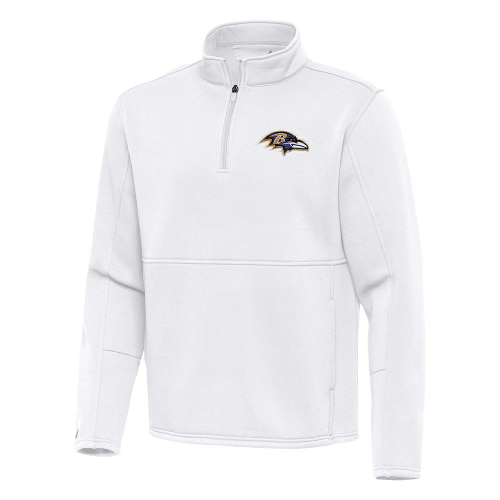 Baltimore Ravens Antigua Twist Quarter-Zip Pullover Jacket White