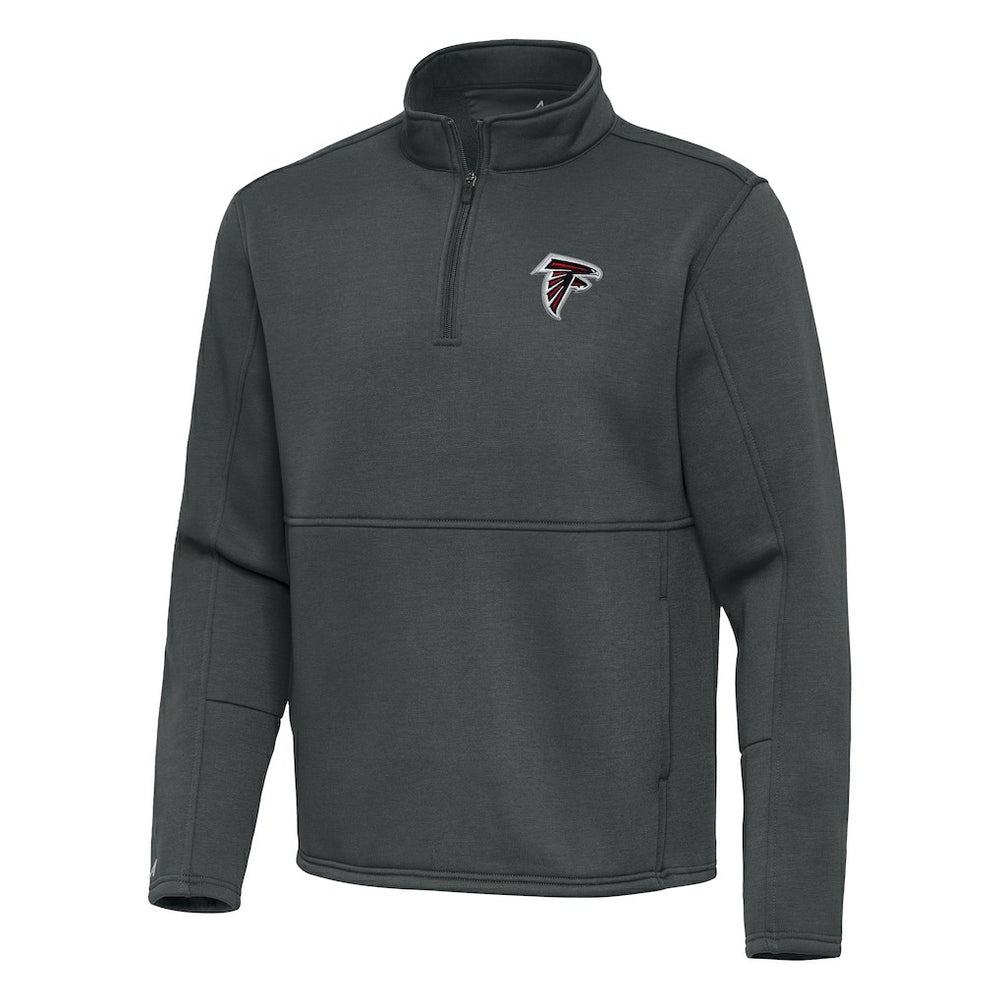 Atlanta Falcons Antigua Twist Quarter-Zip Pullover Jacket Pewter