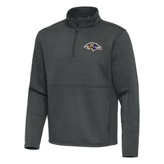 Baltimore Ravens Antigua Twist Quarter-Zip Pullover Jacket Pewter