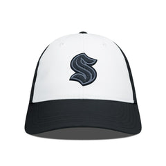 NHL Seattle Kraken Levelwear Endure Nightfall Blackout Patch Unstructured Flex Hat - Black/White
