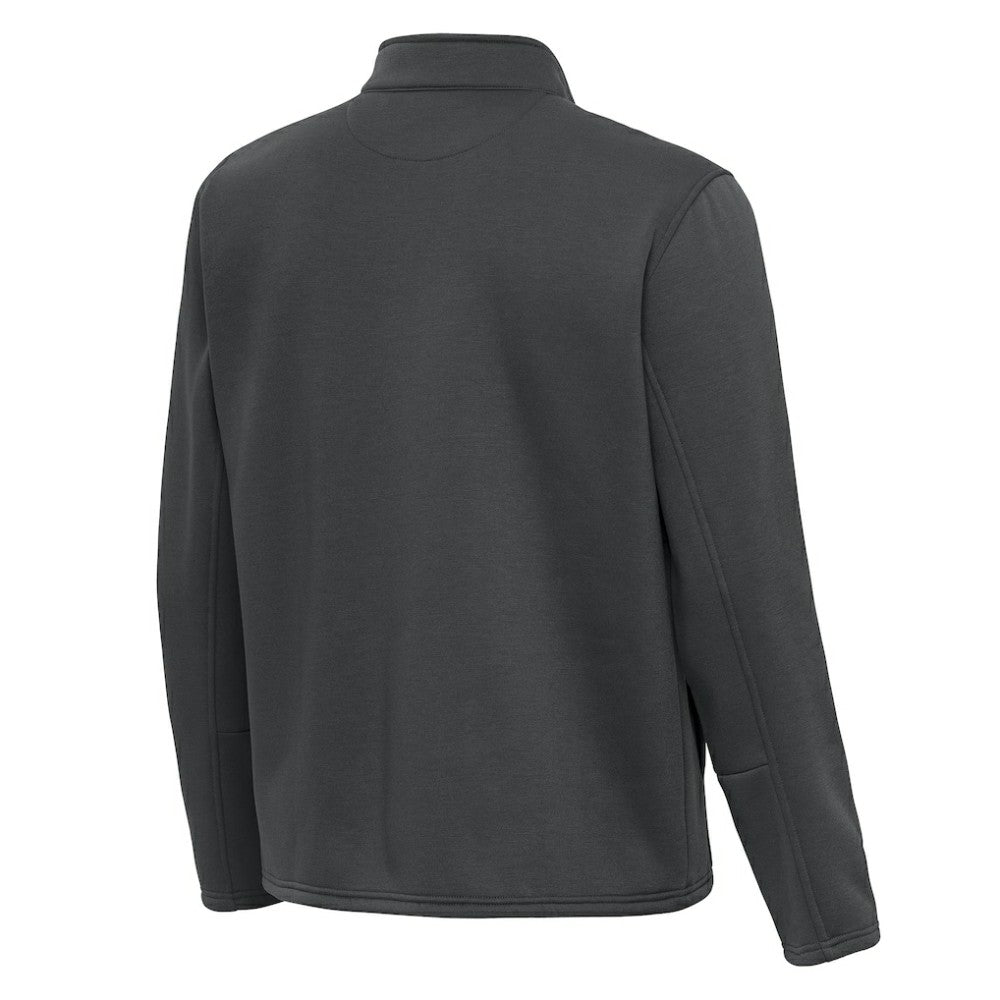 NHL Chicago Blackhawks Antigua Twist Quarter-Zip Pullover Jacket - Pewter
