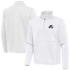 NHL Colorado Avalanche Antigua Twist Quarter-Zip Pullover Jacket - White