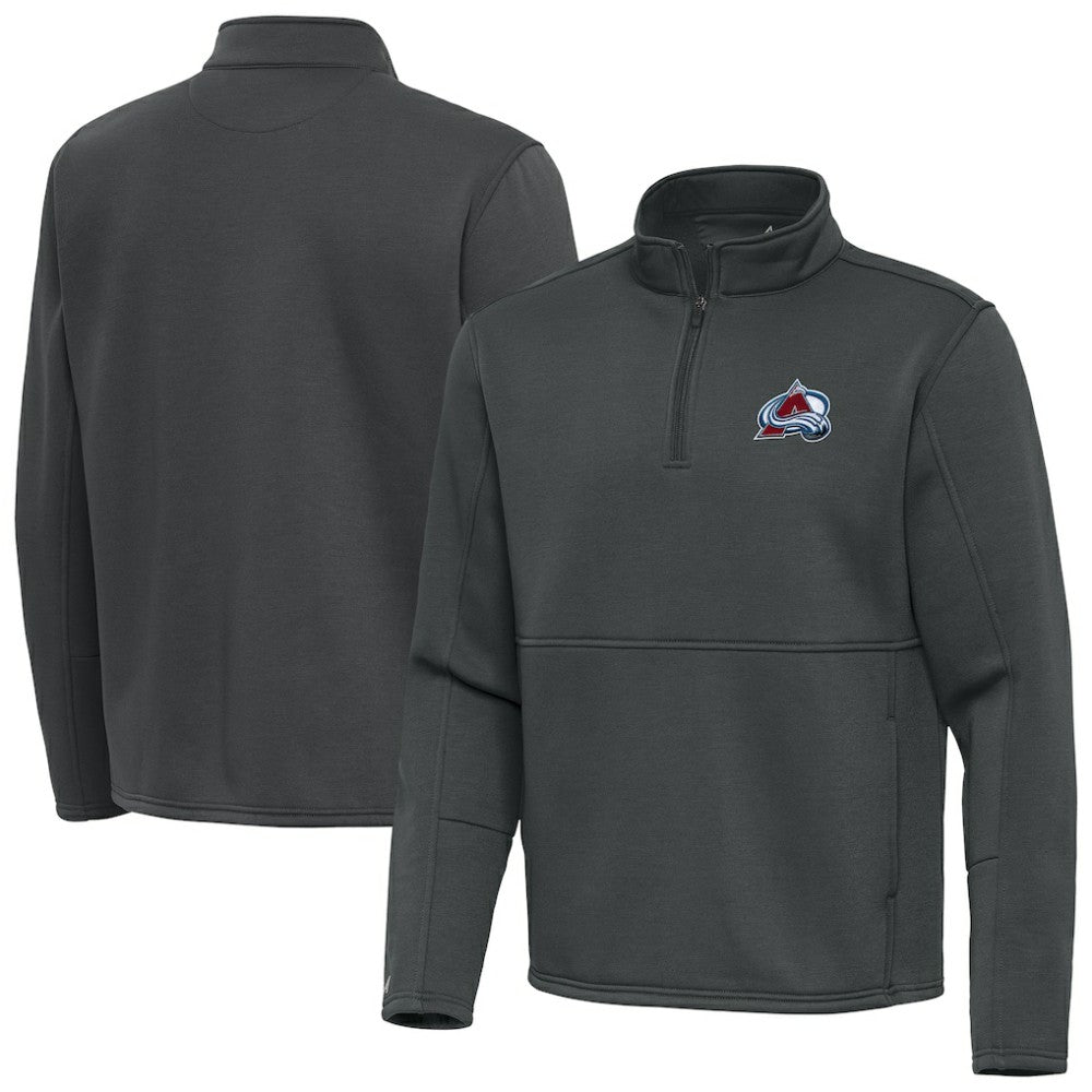NHL Colorado Avalanche Antigua Twist Quarter-Zip Pullover Jacket - Silver