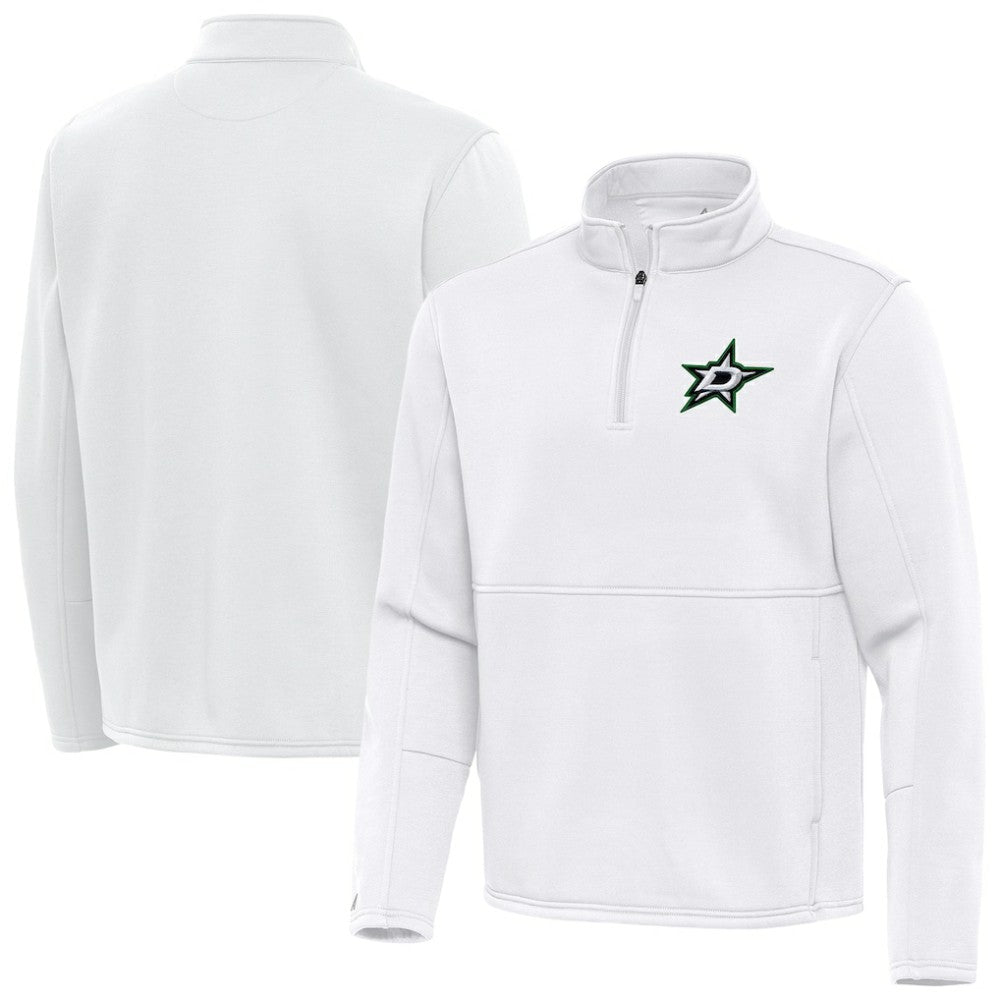 NHL Dallas Stars Antigua Twist Quarter-Zip Pullover Jacket - White