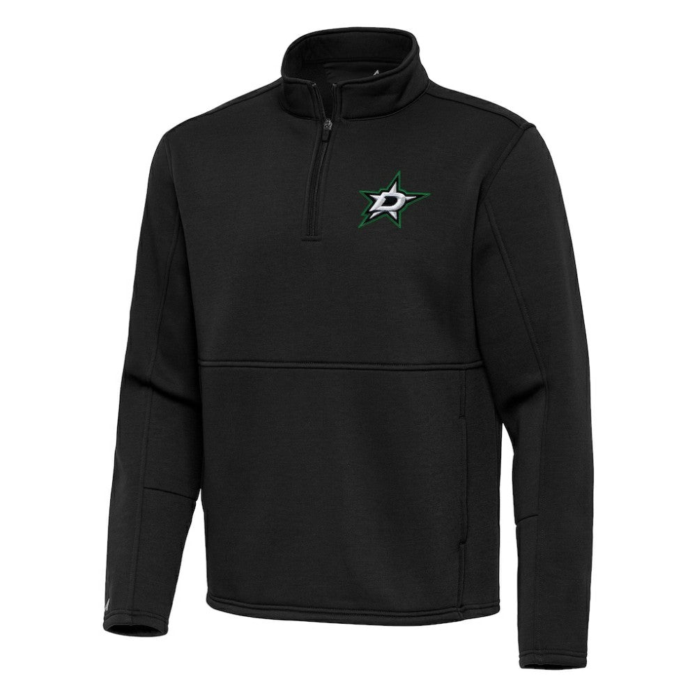 NHL Dallas Stars Antigua Twist Quarter-Zip Pullover Jacket - Black