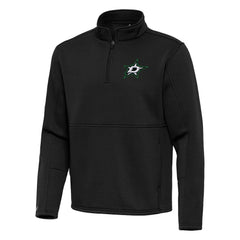 NHL Dallas Stars Antigua Twist Quarter-Zip Pullover Jacket - Black