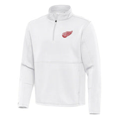 NHL Detroit Red Wings Antigua Twist Quarter-Zip Pullover Jacket - White