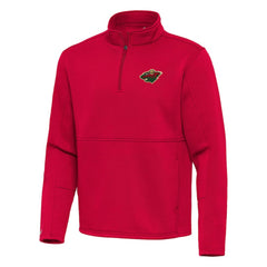 NHL Minnesota Wild Antigua Twist Quarter-Zip Pullover Jacket - Red