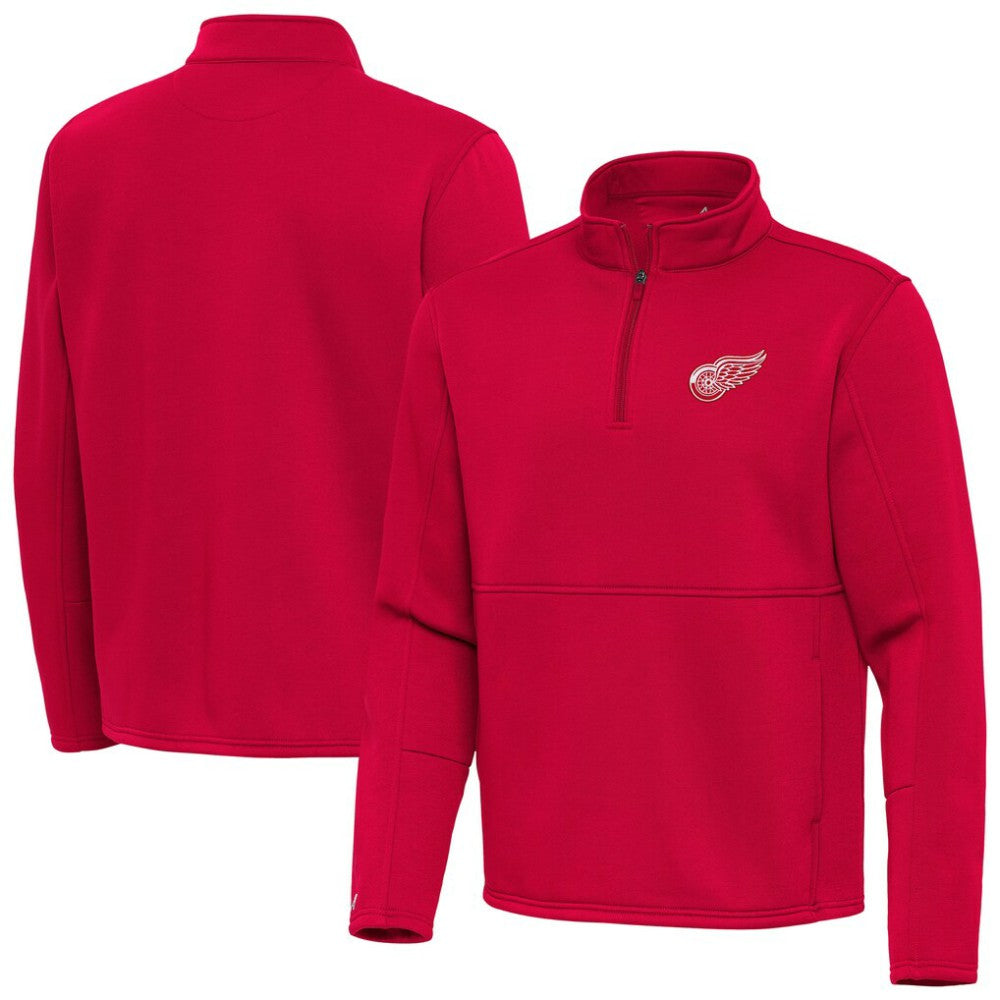 NHL Detroit Red Wings Antigua Twist Quarter-Zip Pullover Jacket - Red