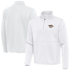NHL Nashville Predators Antigua Twist Quarter-Zip Pullover Jacket - White