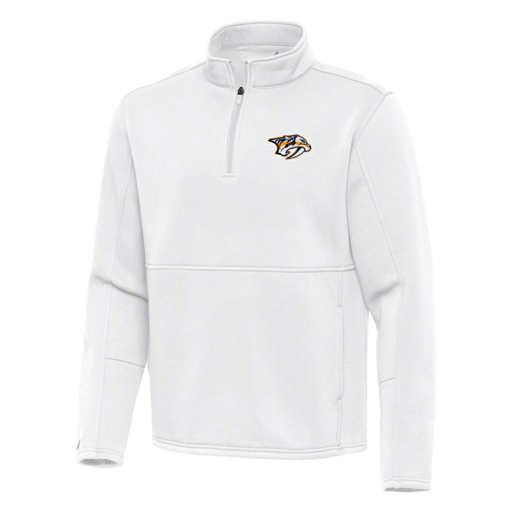 NHL Nashville Predators Antigua Twist Quarter-Zip Pullover Jacket - White