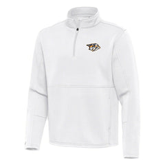 NHL Nashville Predators Antigua Twist Quarter-Zip Pullover Jacket - White
