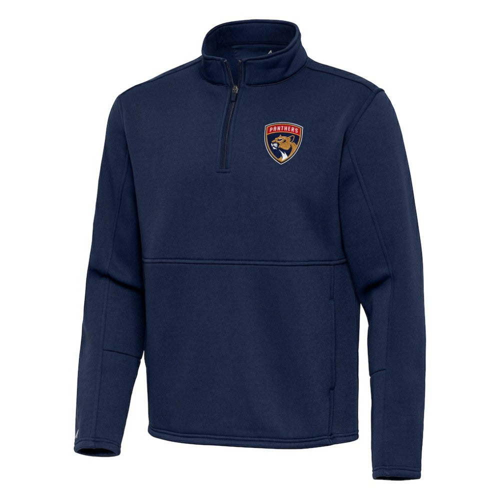 NHL Florida Panthers Antigua Twist Quarter-Zip Pullover Jacket - Navy