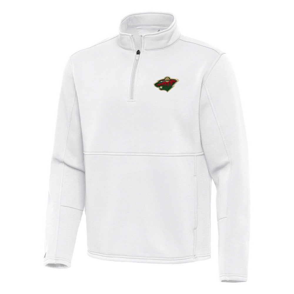 NHL Minnesota Wild Antigua Twist Quarter-Zip Pullover Jacket - White
