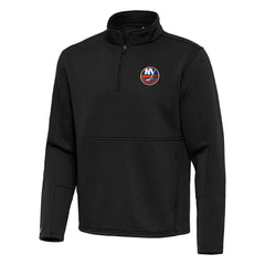NHL New York Islanders Antigua Twist Quarter-Zip Pullover Jacket - Black