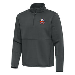 NHL New York Islanders Antigua Twist Quarter-Zip Pullover Jacket - Pewter