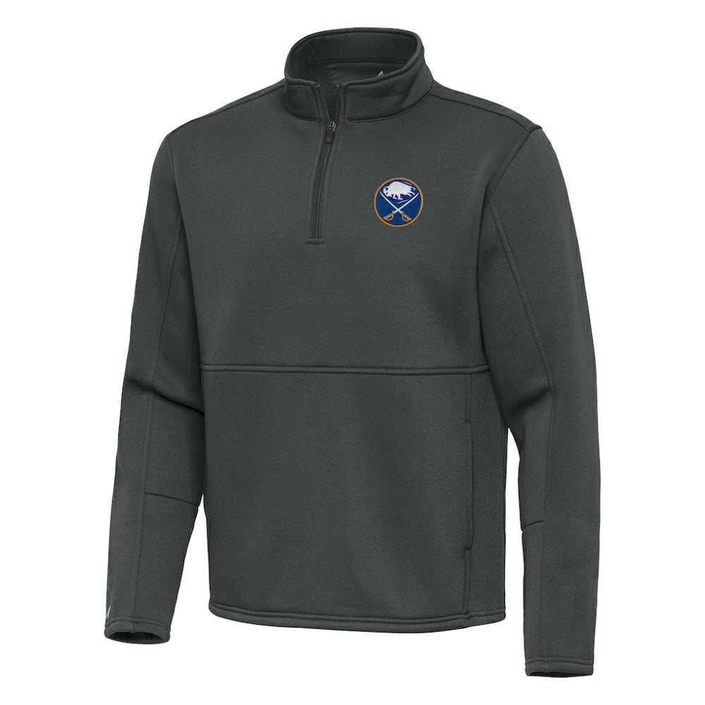 NHL Buffalo Sabres Antigua Twist Quarter-Zip Pullover Jacket - Pewter